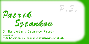 patrik sztankov business card